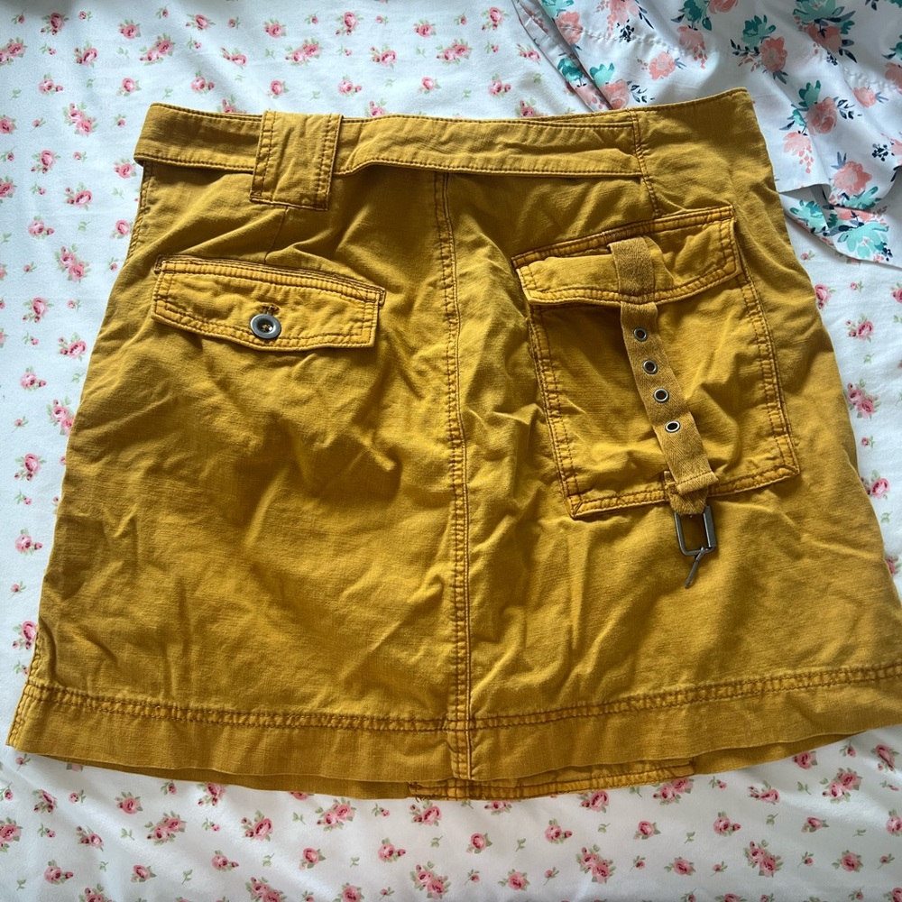 Free People Mustard Mini Skirt